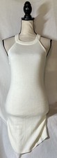 Missguided White High Neck Sleeveless Bodycon Sweater Dress Size 2/4 Timeless
