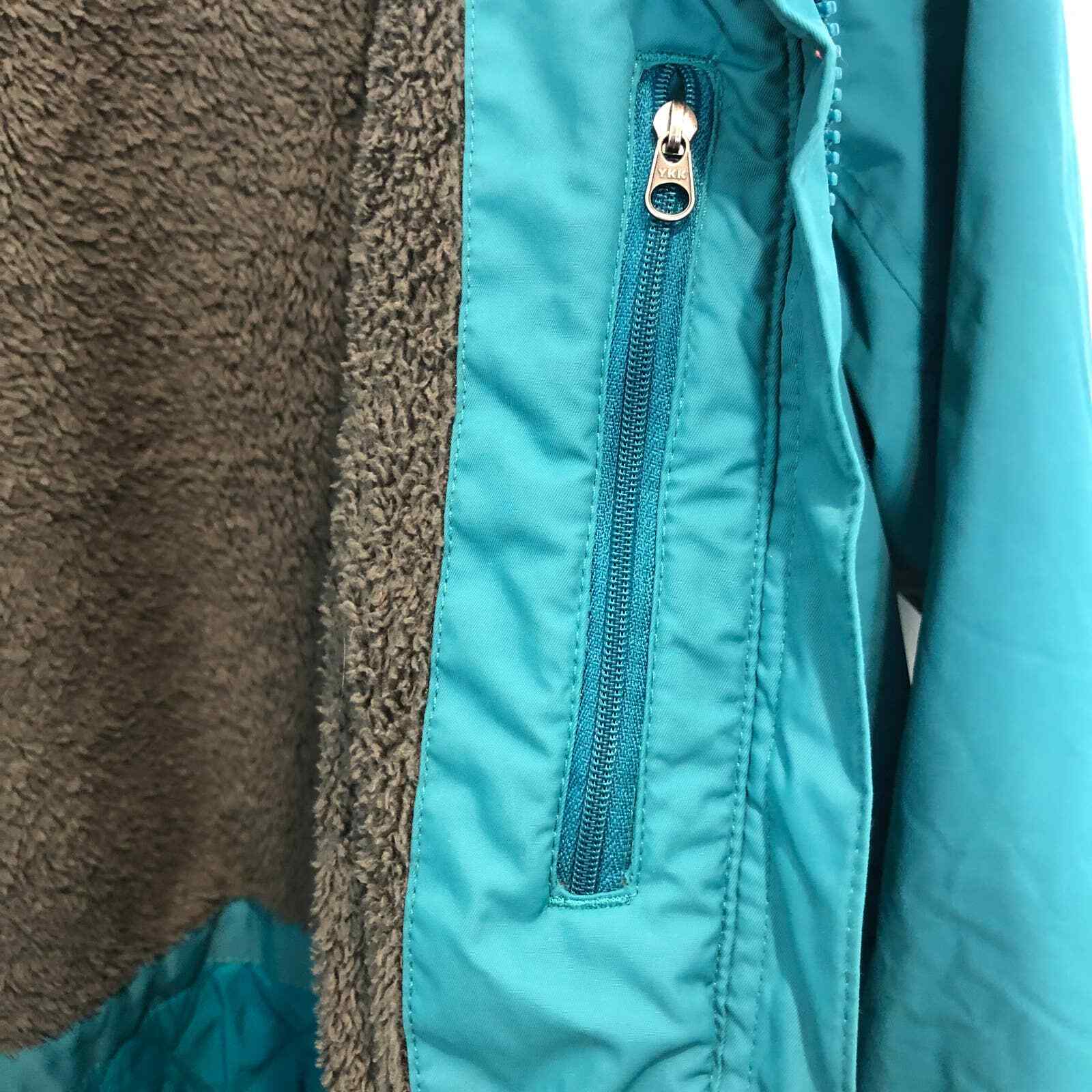 L.L. Bean Teal Fleece Lined Hooded Double Zip Winter Coat Women's