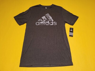 Adidas Mens Go To Performance Tee Shirt Small D. Gray NWT FREE SHIPPING