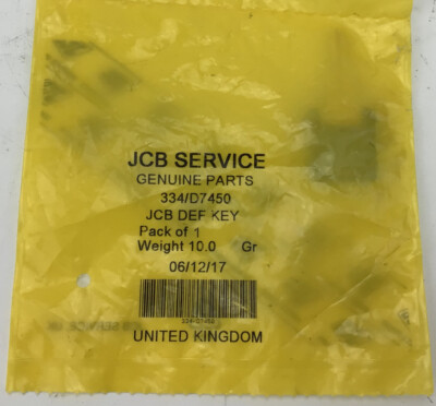 JCB SERVICE GENUINE PARTS 334/D7450 JCB DEF KEY FREE SHIPPING