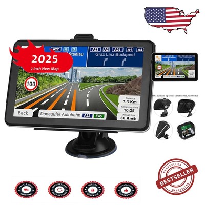 Free Lifetime Map Update Car GPS - 7-Inch Touchscreen Navigation System