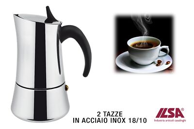 ELLY ESPRESSOKOCHER 2 TASSEN EDELSTAHL 18/10 INDUKTION