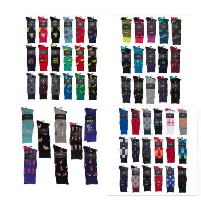 6-12 Packs Marc Ecko Men's Patterned Design Dress Casual Socks