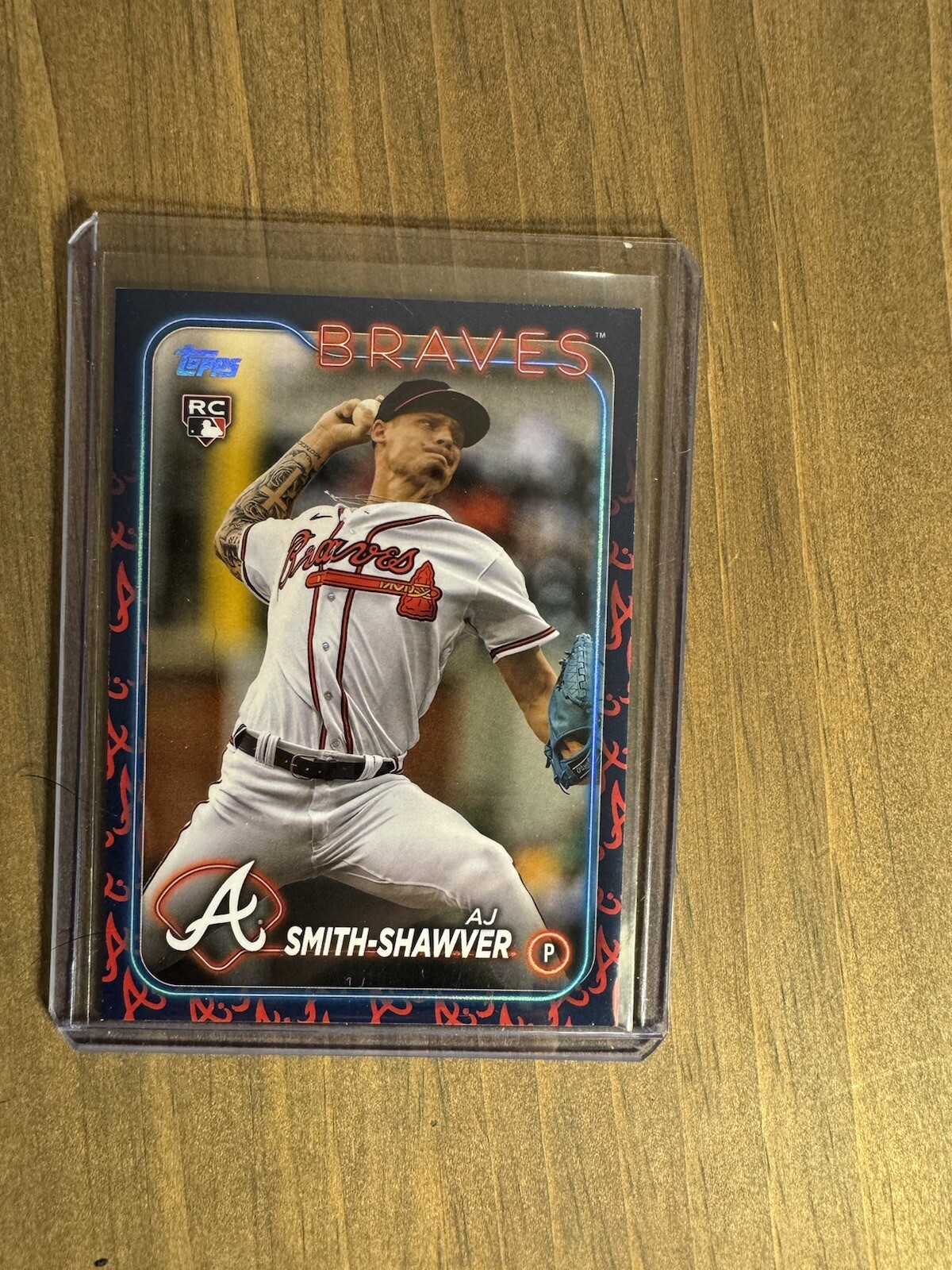 2024 Topps #117 A.J. Smith-Shawver Team Color Border Parallel RC Braves SSP