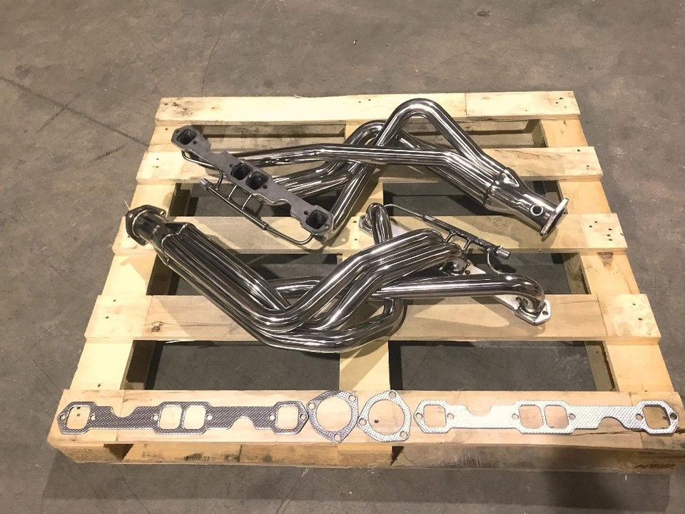 85-91 FOR Chevy Corvette C4 Stainless Long Tube Exhaust Headers Manifolds L98350 - Image 2 of 4
