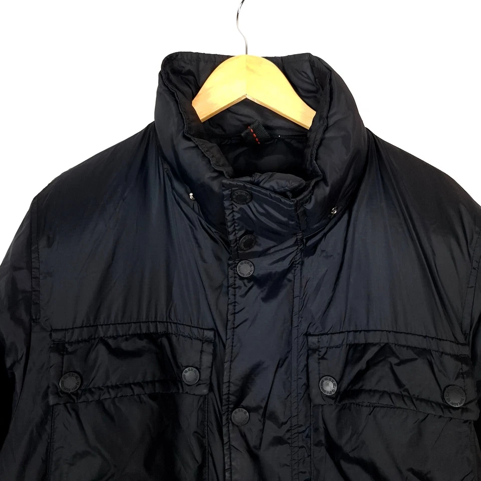 SUPERDRY Men's Parka Jacket Size XL Black Military Stand Collar DOWN FILL - Image 3 of 4