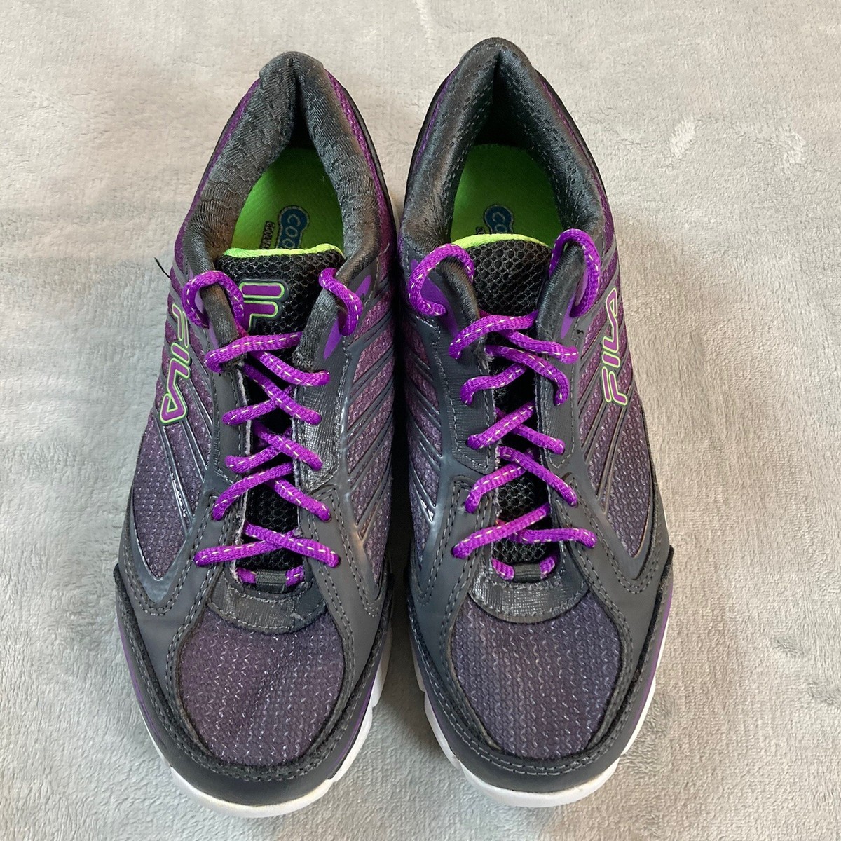 Fila Womens Cool Max Fresh Running Shoes Purple 893686 Low Top