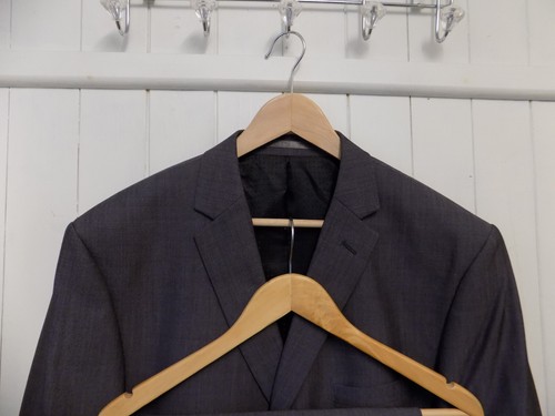 mens PIERRE CARDIN GREY WOOLMARK SUIT SIZE 50"R CHEST 42" WAIST 31" LEG - Picture 3 of 12