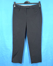 TALBOTS Hampshire Curvy BLACK Stretch Twill MID-RISE CHINOS Ankle Pants Sz 8/P