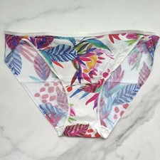 Soma Vanishing Edge Microfiber Bikini Panty Lush Tropics Mini Ivory SZ M