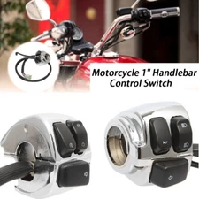 1" Chrome Handlebar Turn Signal Control Switch For Harley XL883 1200 Sportster