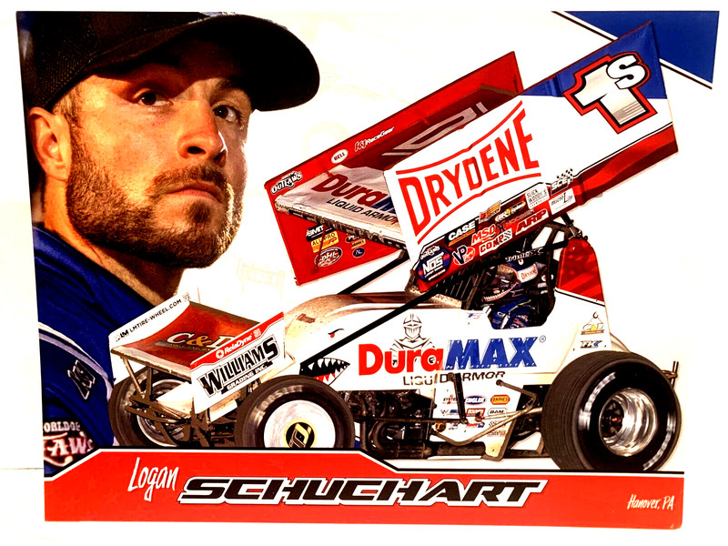 2022 SHARK RACING LOGAN SCHUCHART #1S WOO 410 SPRINT CAR DIRT POSTCARD V1