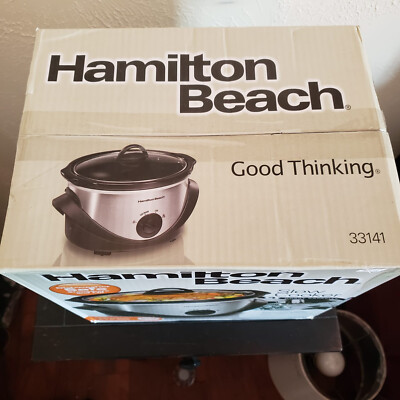 ESTATE Sell: Hamilton Beach 33141 4Qt. Slow Cooker - Silver. Priced to Sell Fast