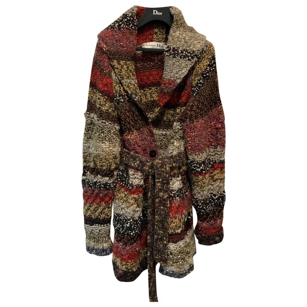 Dior — Christian Dior MULTI COLOR KNIT WOOL Cardigan Sweater SIZE 6 8 RV$3500 NDS111