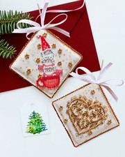 DIY Bead Embroidery "We treat you to tea", Christmas Tree Toy DIY Kit