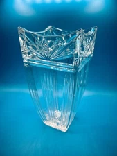 Waterford Crystal Marquis Bezel Vase 8" Odyssey Art Deco Germany Etched Signed