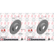 2x ZIMMERMANN SPORT Z BREMSSCHEIBEN 295mm GELOCHT HINTEN passend f&uuml;r MERCEDES A-