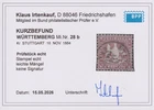 = Württemberg Mi. No. 28 b used (Kr Stuttgart) findings Buying friends BPP - 220 M € =.