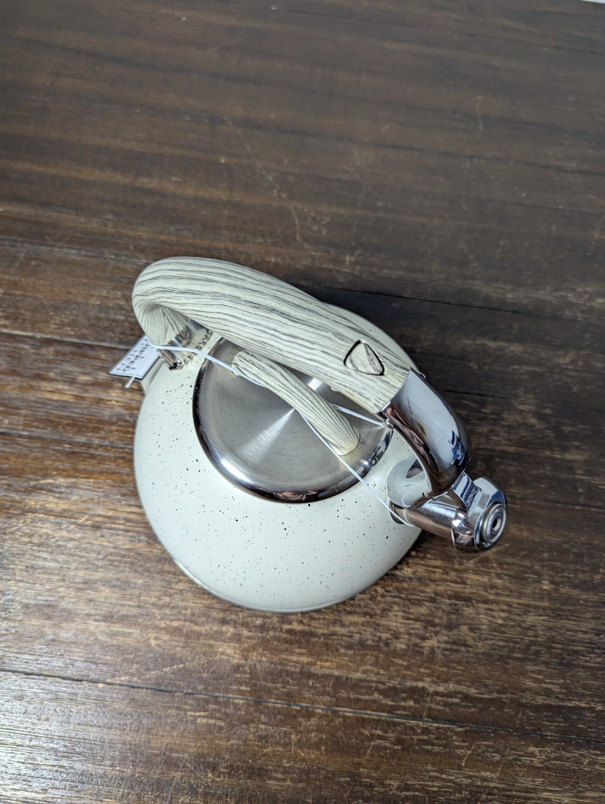 Well Equipped Kitchen Kettle Tea Pot 3 Quart Speckled Stainless Steel NEW NWT 