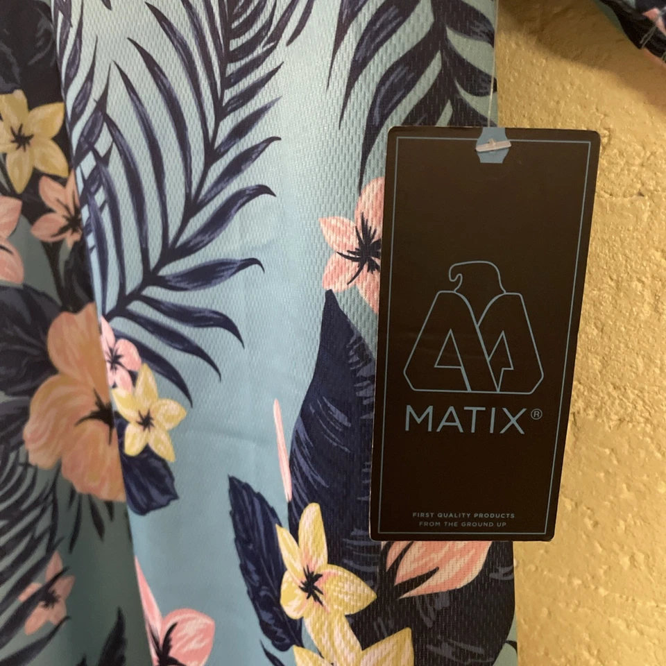 MATIX Mens Tropical Hawaiian Short Sleeve Button-Up Shirt Size Small NWT - Image 4 of 4