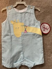 Funtasia Too NWT Summer Plaid Shortall Romper Baby Boy 18 Months
