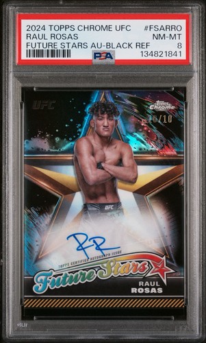 Raul Rosas [Black Refractor] #FSA-RRO 2024 Topps Chrome UFC Future Stars Autograph card