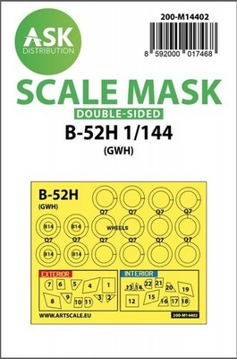B-52H double-sided painting mask for Great Wall Hobby / 1:144