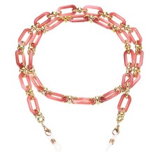 Acrylic Glasses Chain, Eyeglass Chain Holder Strap Chains, Orange