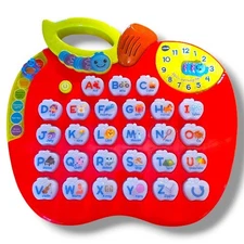 VTech ABC Learning Apple Light Up 8 Modes 26 Melodies Electronic Musical Toy Red