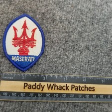 Vintage Maserati Patch Car Auto Automobile 70s 80s S3
