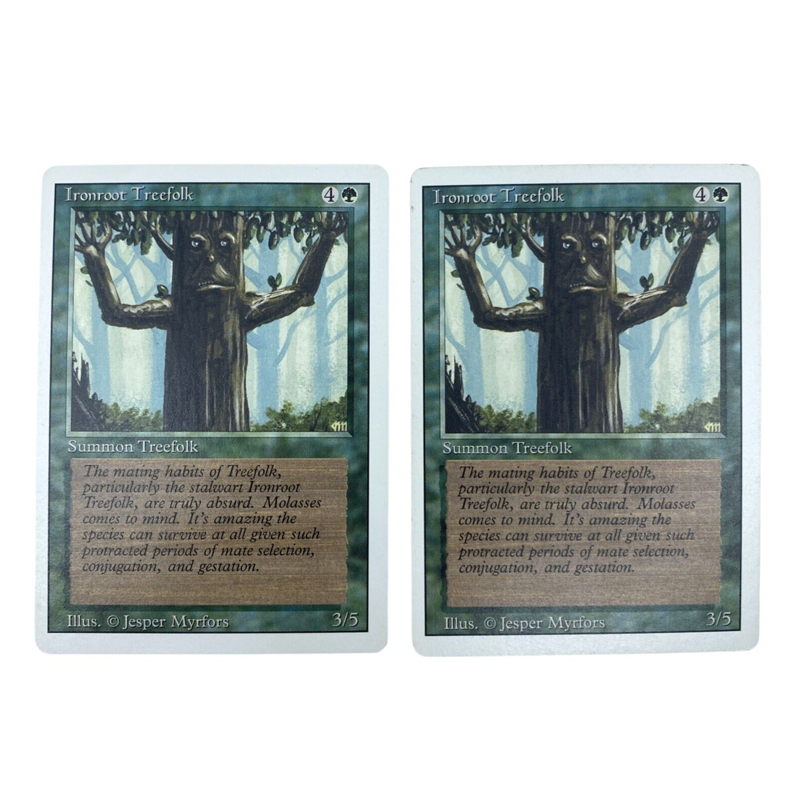 MTG Magic The Gathering 2x Ironroot Treefolk Revised 3rd Edition Lightly Played