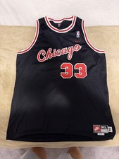 Scottie Pippen Chicago Bulls Jersey Retro 1984 Size 3XL Black W/Red Letters