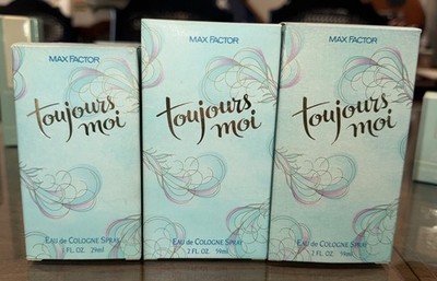 Lot of 3 Vintage Max Factor Toujours Moi Cologne 2oz & 1oz w/ Boxes