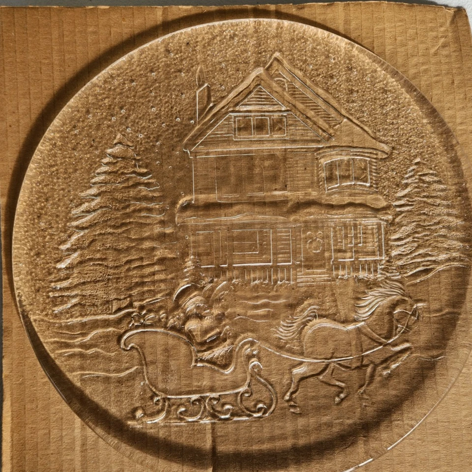 Christmas Sleigh Ride Platter Plate Libbey Glass Company 13" Decorative Box NEW - Image 3 of 3