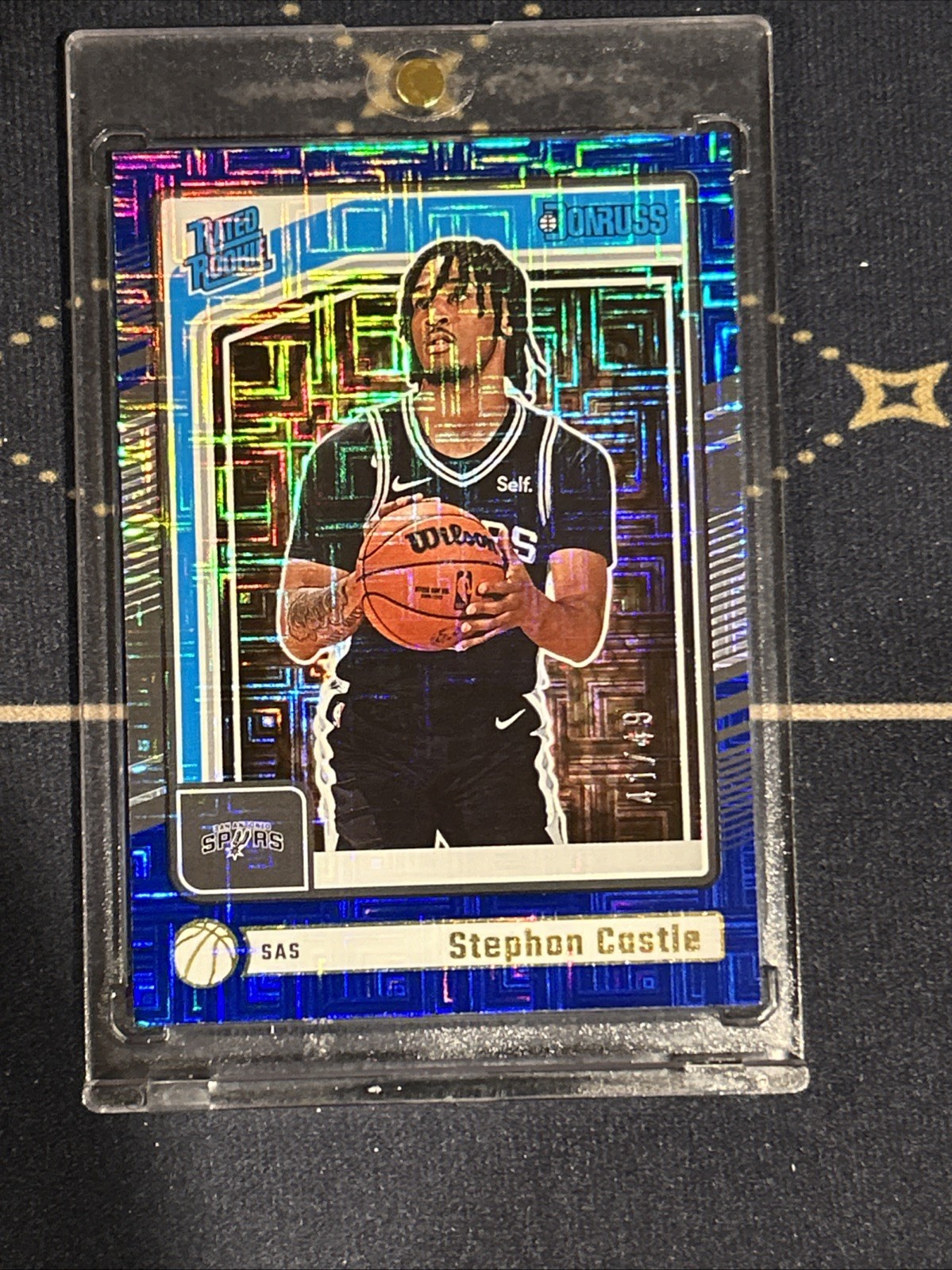 2024-25 Panini Donruss - Rated Rookie Stephon Castle #244 Choice Blue /49 (RC)