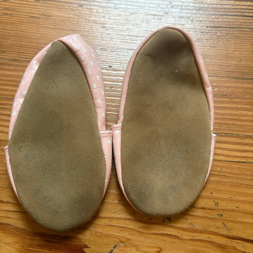 Robeez Rosa Blanco Lunares Cuero Pingüino Bordado Bebé Zapatos TALLA 18-24M Foto 4 de 4