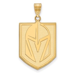 Authentic Gold Plated Sterling Silver NHL LogoArt Vegas Golden Knights Extra Large Pendant
