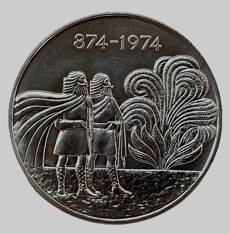 1000 Kronur 1974 Iceland 1100 years of settlement. ***BU***