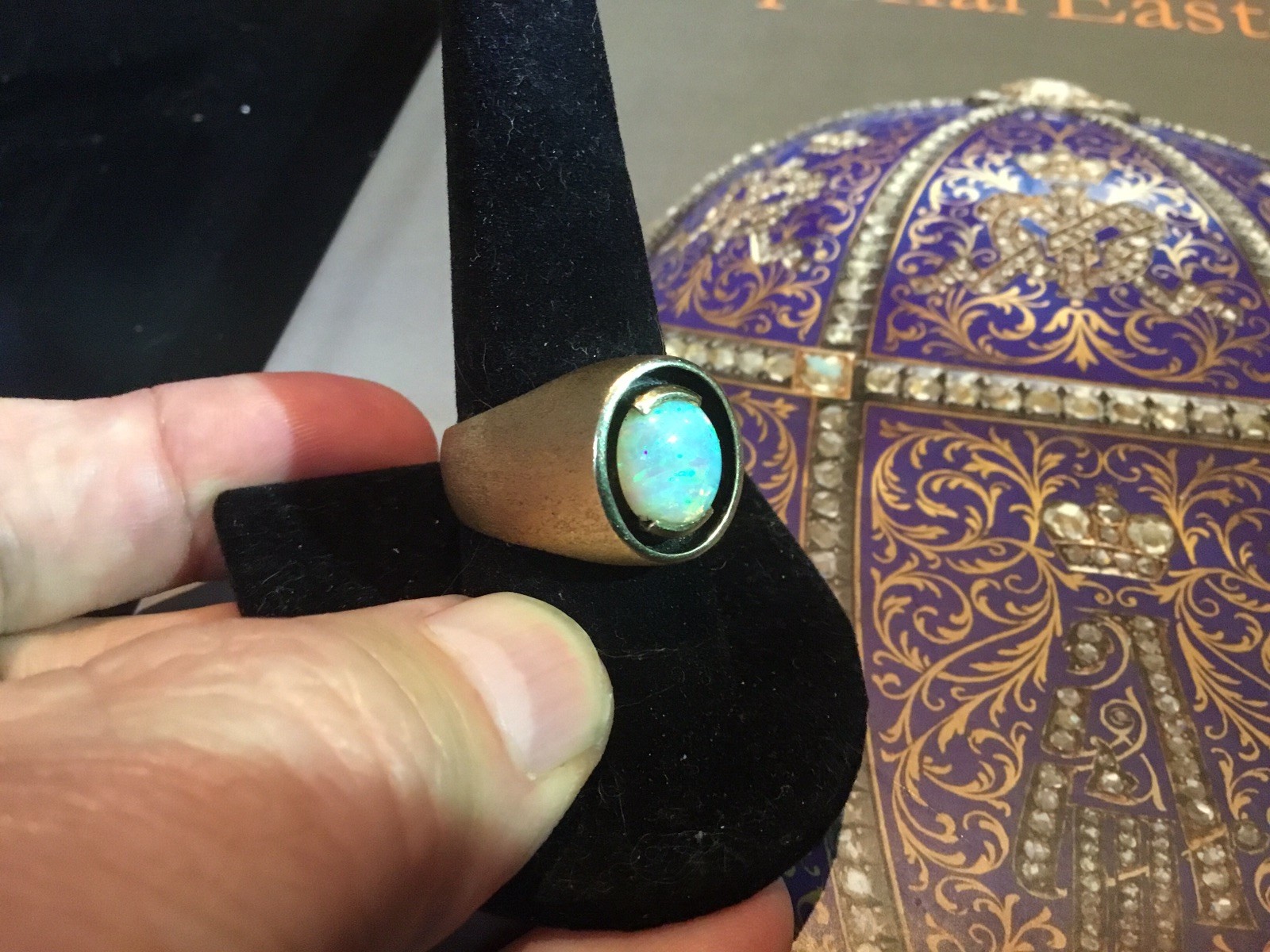 AUTHENTIC VINTAGE SOLID 14KT GOLD-Australian Blac… - image 16