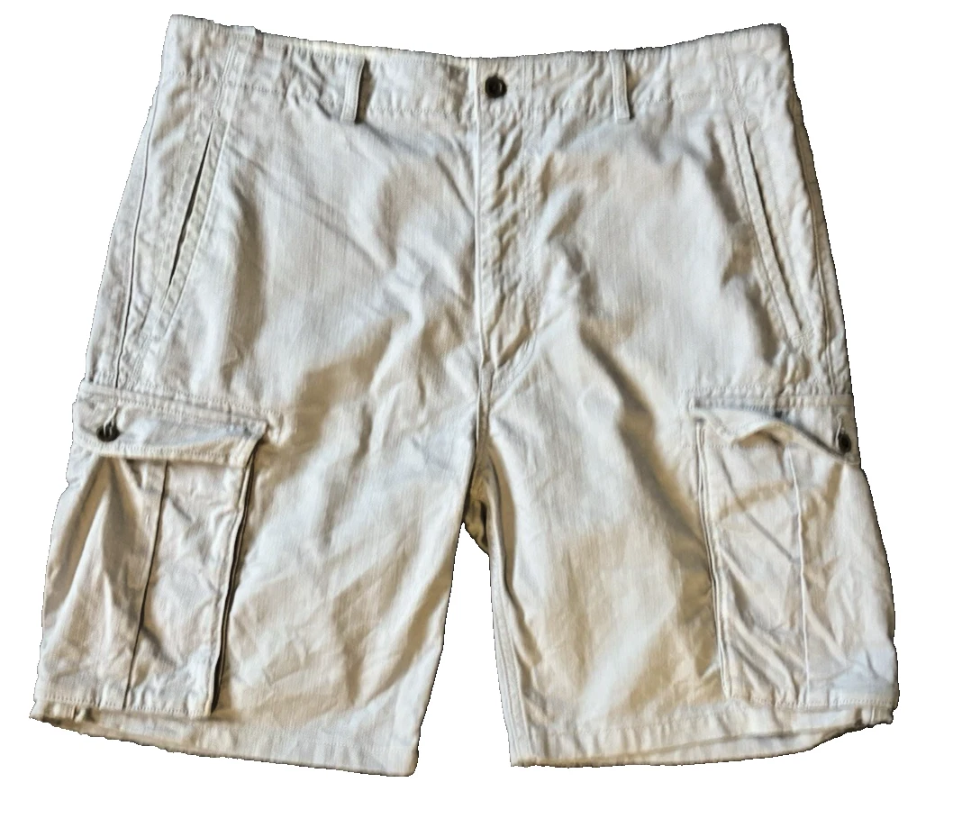 Levi’s Mens Cargo Shorts Grey 100% Cotton Cargo Pockets Baggy Y2K Comfort 38”W