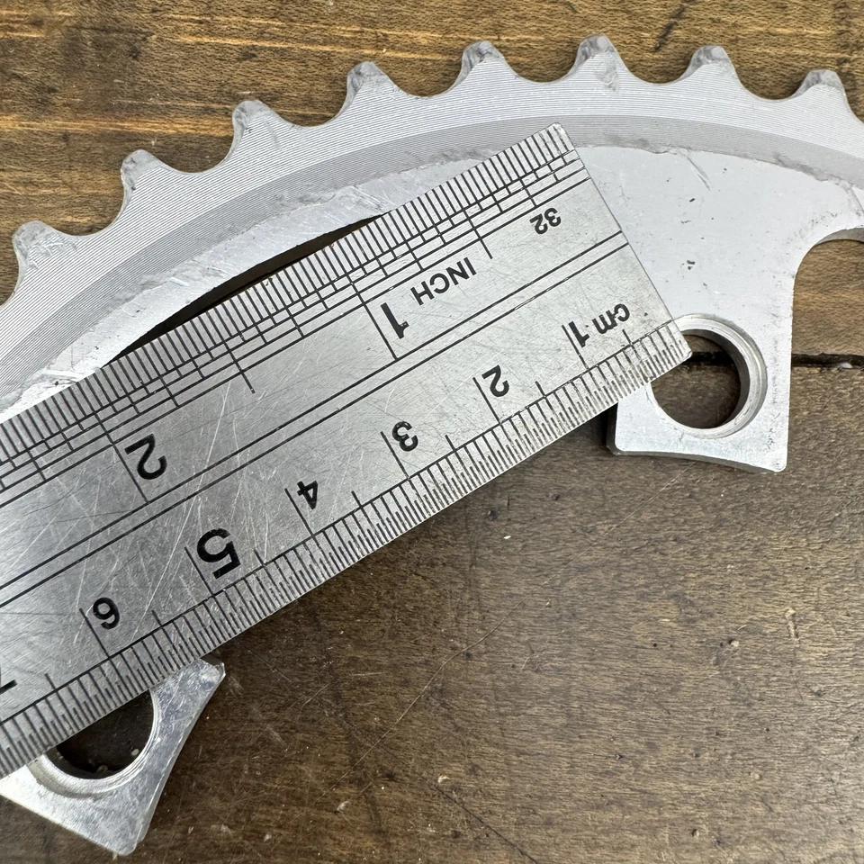 Plato de bicicleta vintage 45T 5 pernos 110 mm BCD aleación BMX de la vieja escuela Foto 4 de 4