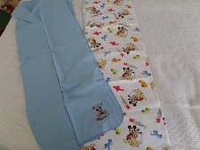 2 Disney Mickey Mouse Receiving Blankets no packaging New unused 100 cotton boy