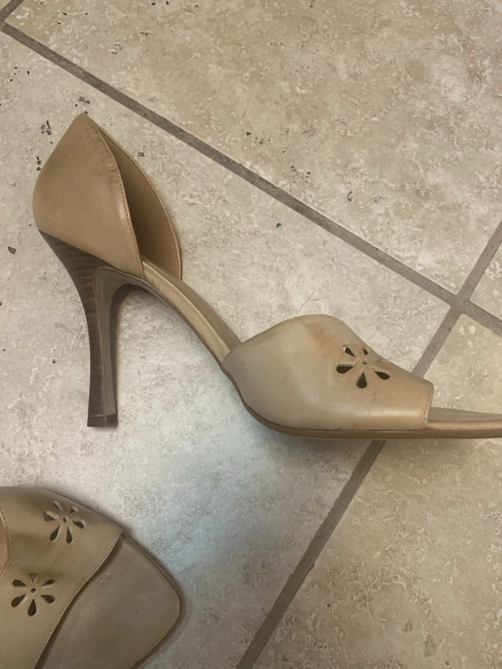 Tacones de aguja Cathy Jeans para mujer talla 8,5 camel Foto 2 de 4