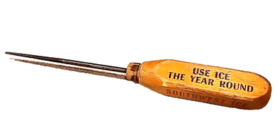 #ad Vintage Ice Pick Wood Southwest Ice Advertising Use Ice Year Round Retro Kitchen $19.95