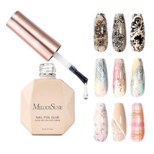 MelodySusie Nail Foil Glue Gel 15ML Soak Off LED/LUV Foil Transfer Adhesive for
