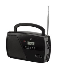 GPX R633B Digital Black Portable LED Power AM/FM Single Radio Alarm