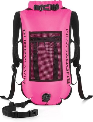Buddyswim Backpack Schwimmboje 28L mit Drybag für Freiwasser & Triathlon