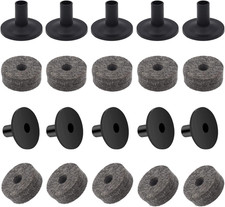 Set of Cymbal Stand Felt Washer and Sleeves, 10Pcs Grey Standard Size Cymbals St