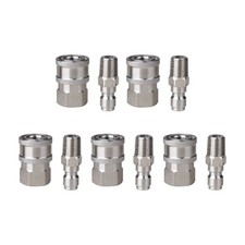 5 set 3/8" NPT Pressure Washer Adapter Stainless Steel Quick Connect Fitting