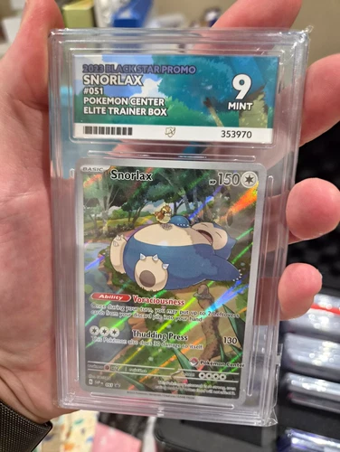 Pokémon TCG Snorlax SVP051 Pokemon Center Stamped Promo Ace Graded 9